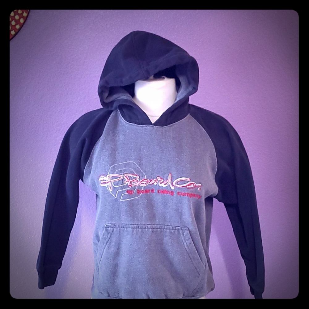 OP Board Co pullover hooded sweatshirt grey Boys sm ❤️Like for <prices&shipping